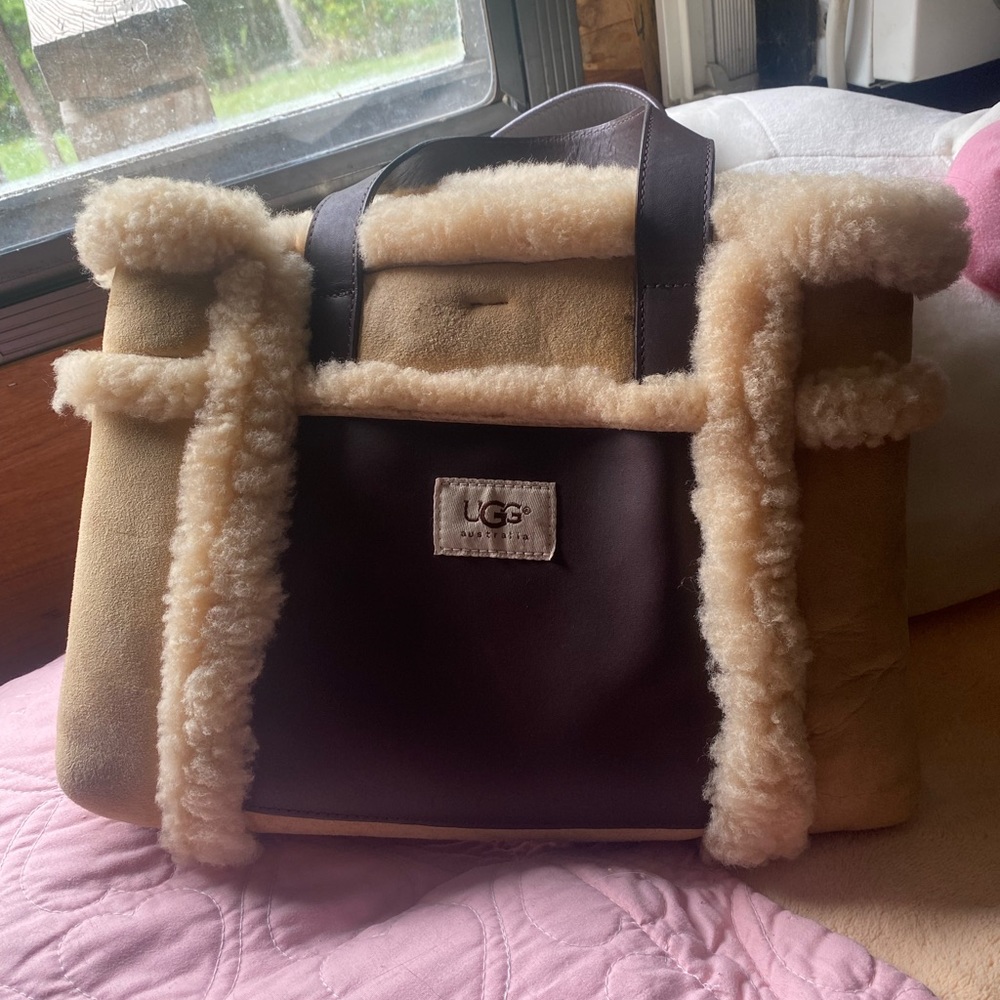 Ugg leather and shearling handbag/purse